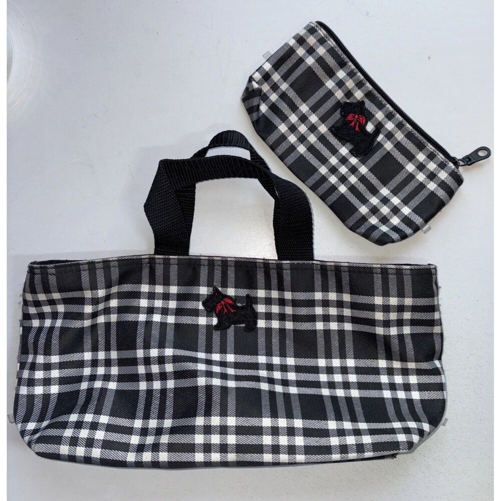 Scottie Dog Tartan Plaid Travel Toiletries Bag Lined Set of 2 Scottish Terrier
